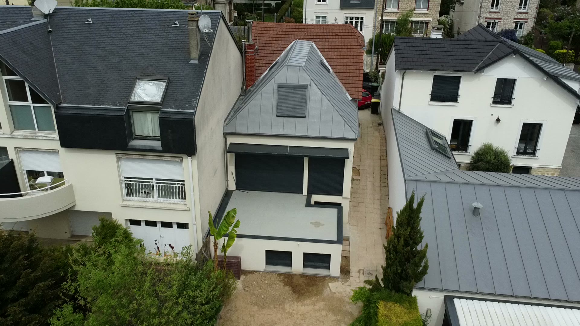 Extension en parpaing et acier léger à Cormeilles-en-Parisis