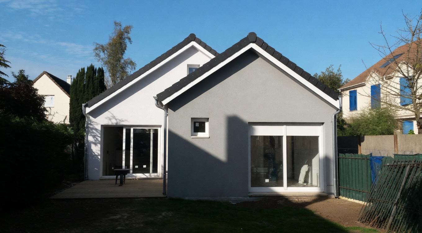 Maison neuve en ossature métallique terminée à Montesson