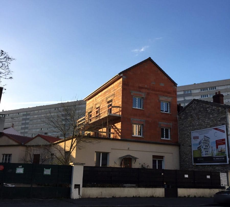 Rehaussement en maçonnerie de briques à Gennevilliers