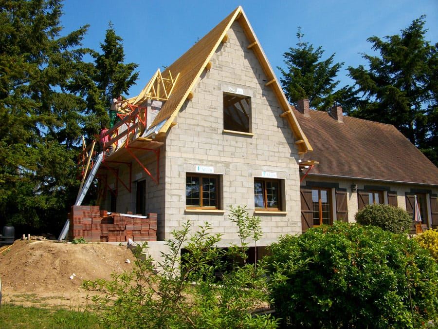 Extension en maçonnerie à Méricourt