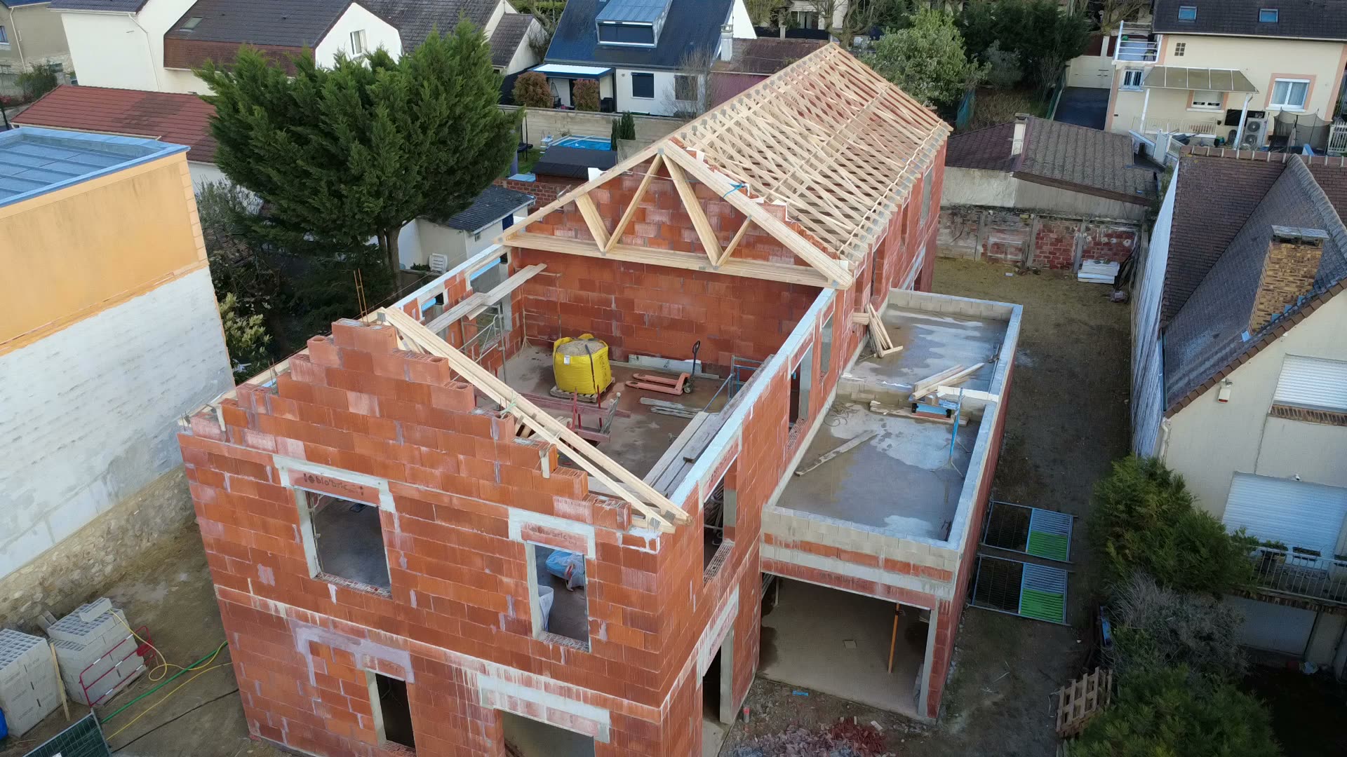 Maisons jumelées en briques à Montigny-lès-Cormeilles