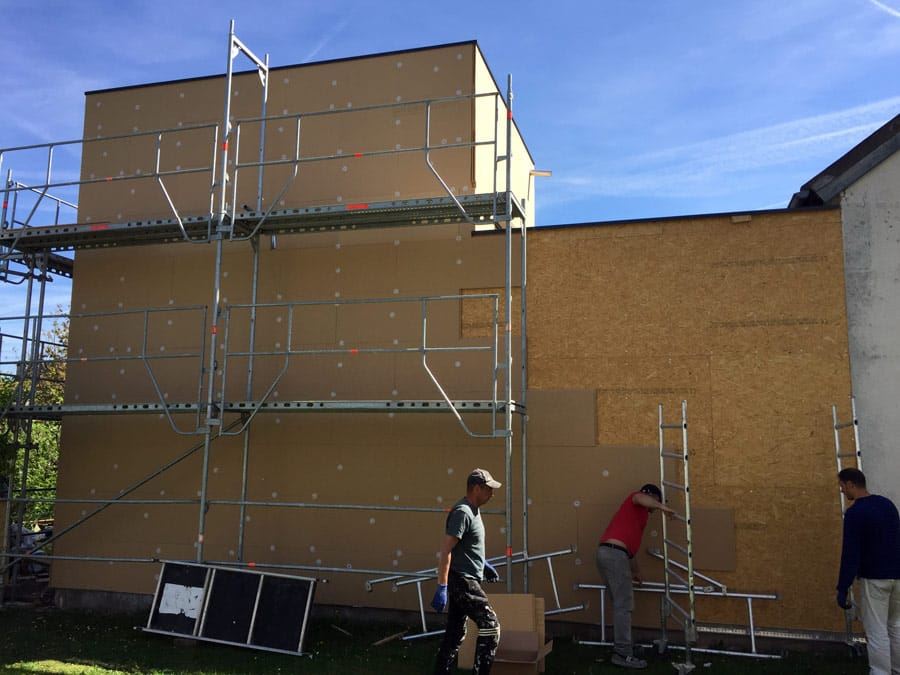 Façade rénovée après isolation par l'extérieur