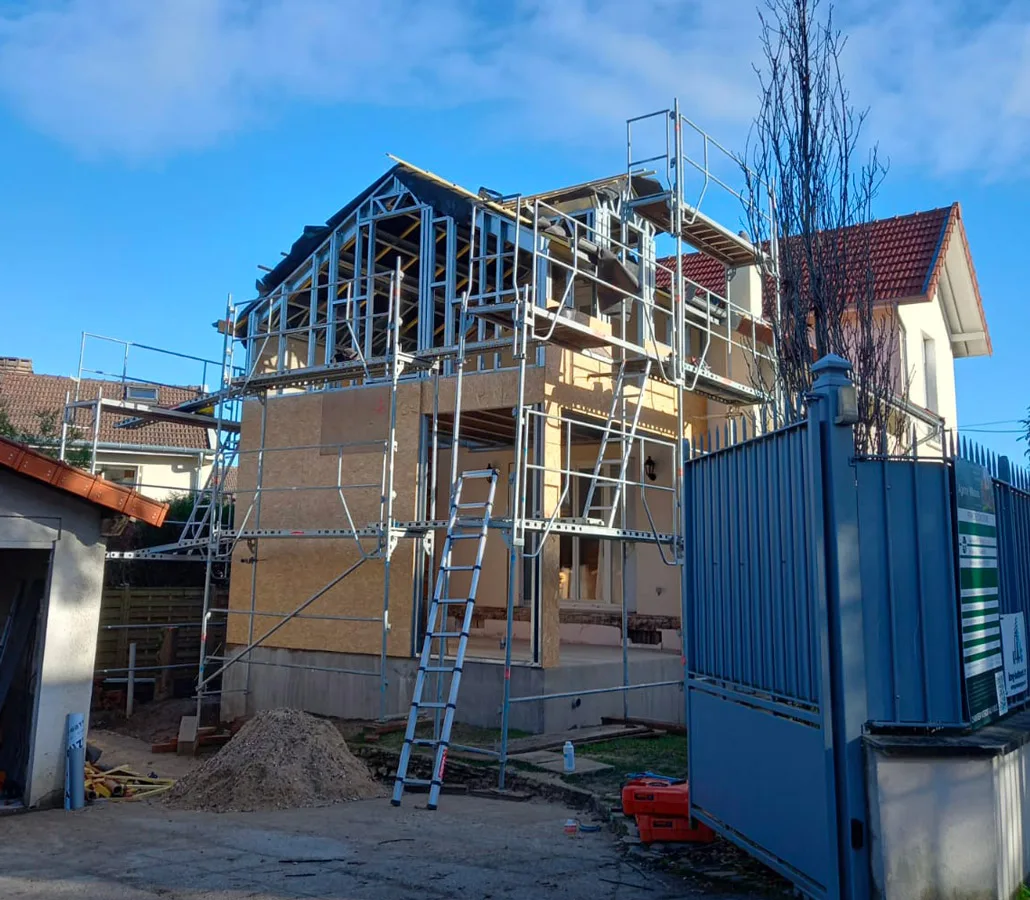 Extension et surélévation de maison